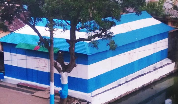 আর্জেন্টিনার পতাকার রঙে রাঙানো হলো বসতঘর